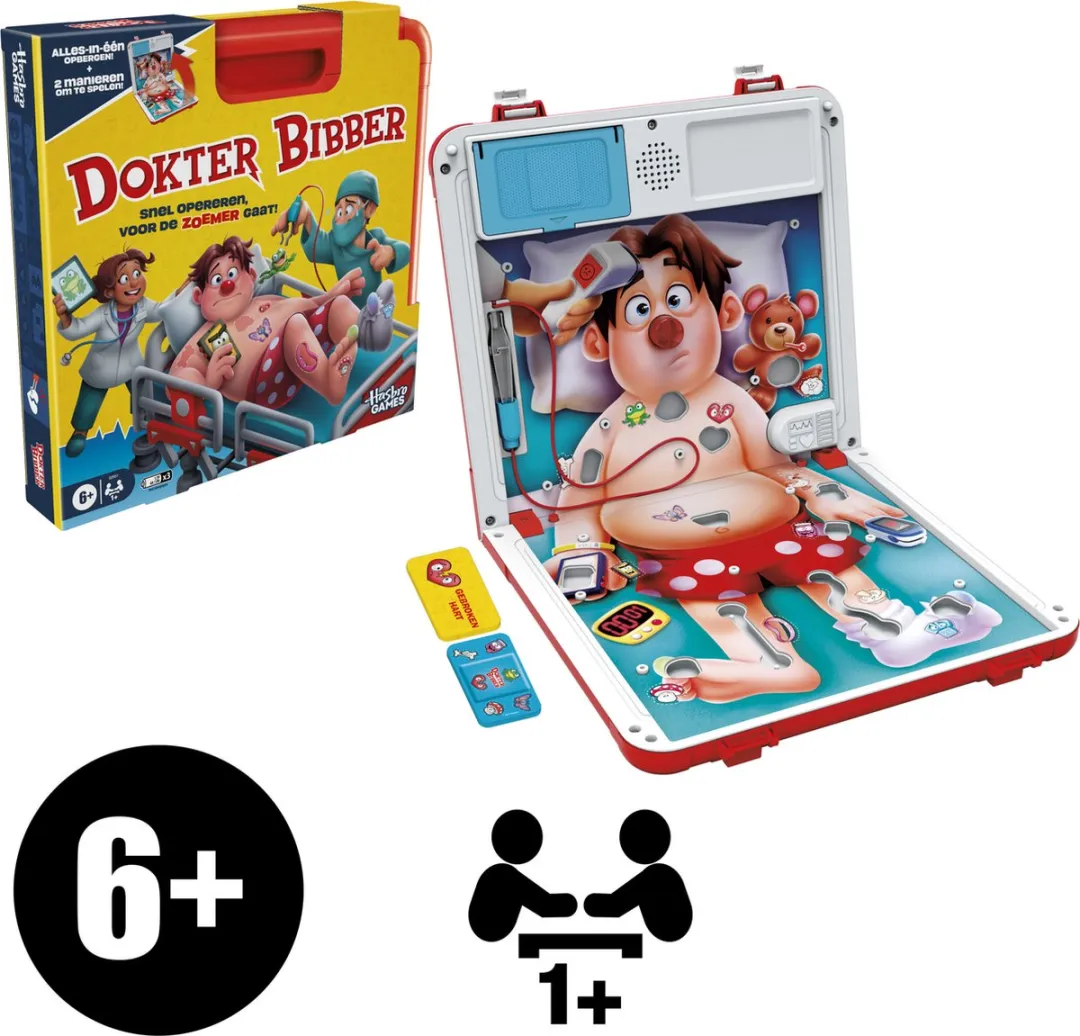 Hasbro Gaming Dokter Bibber Vernieuwde Editie Bordspel
