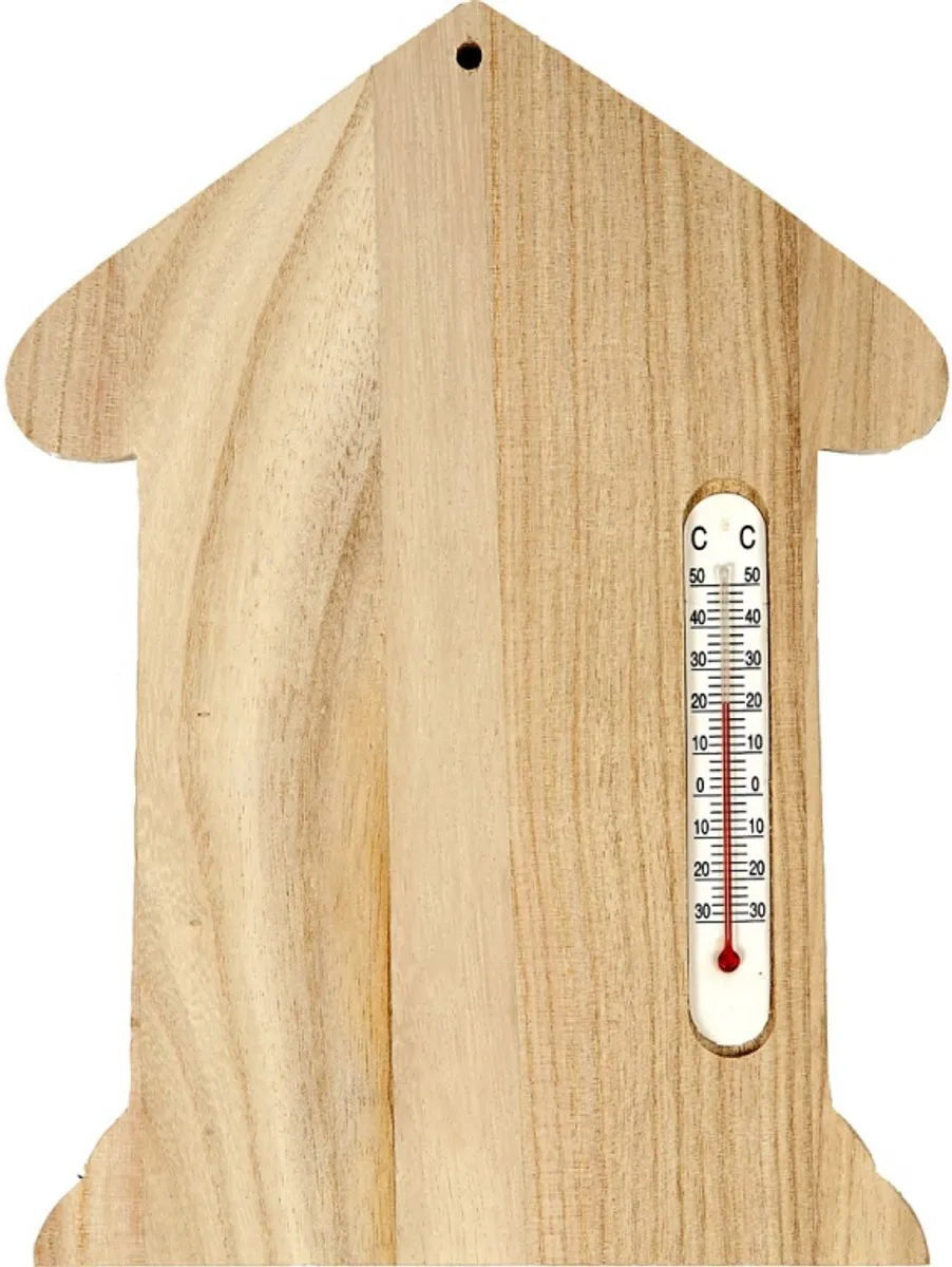 Creativ Company Thermometer Huisje 23,5x16,5cm