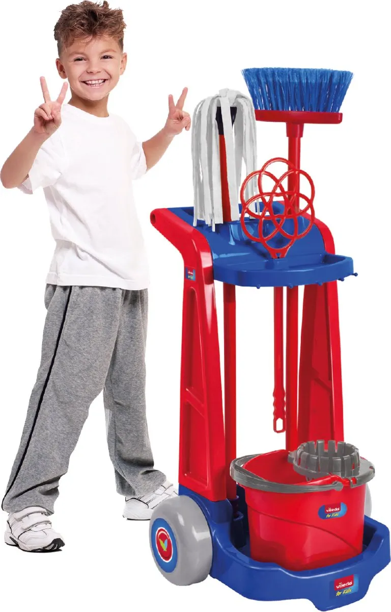 Vileda Kinder Schoonmaak Trolley - Multicolor - afbeelding 4 van 6