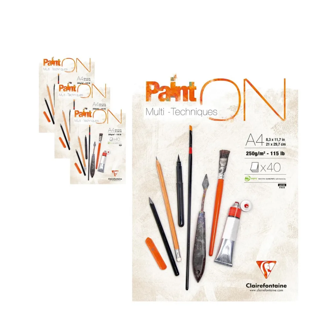 Clairefontaine Paint ON Multi-Techniek Pad Tekenpapier 250g A4