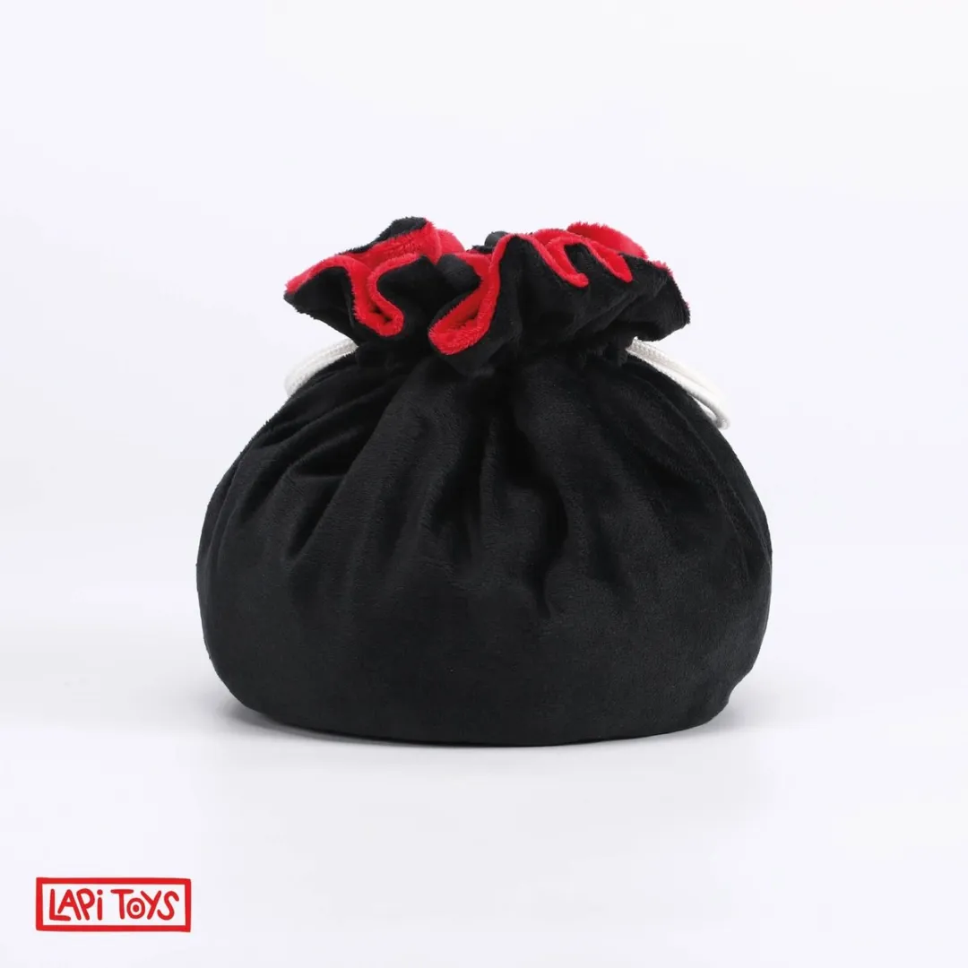 Lapi Toys DnD Dobbelstenen Fluweel Zak - Zwart/Rood