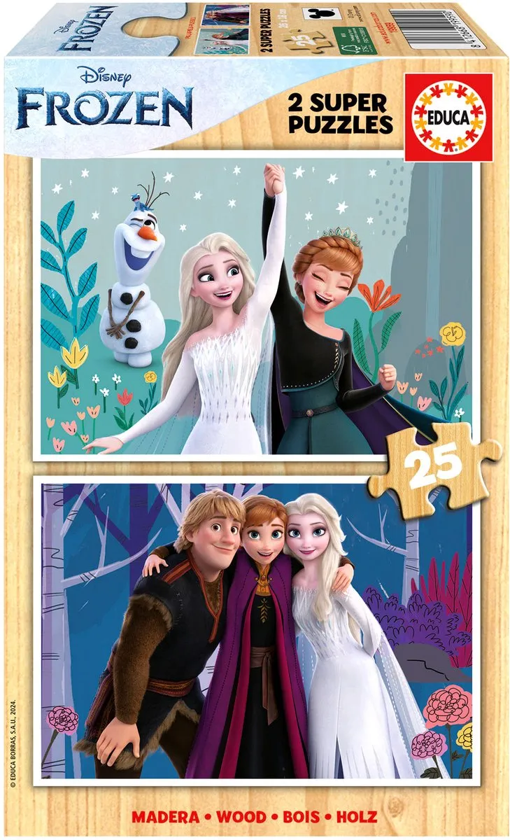 Educa Frozen Houten Puzzels 50 Stuks