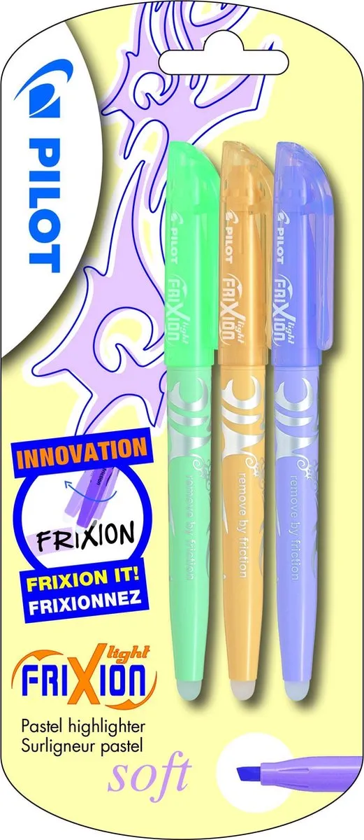 Pilot Frixion Soft Pastel Markeerstiften