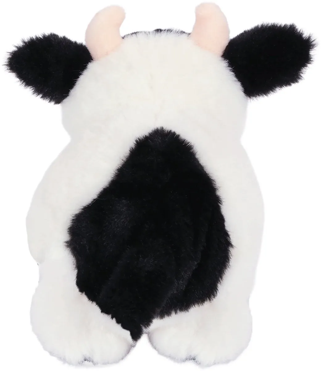 PIA Soft Toys Pluche Koe 15cm - Wit/Zwart