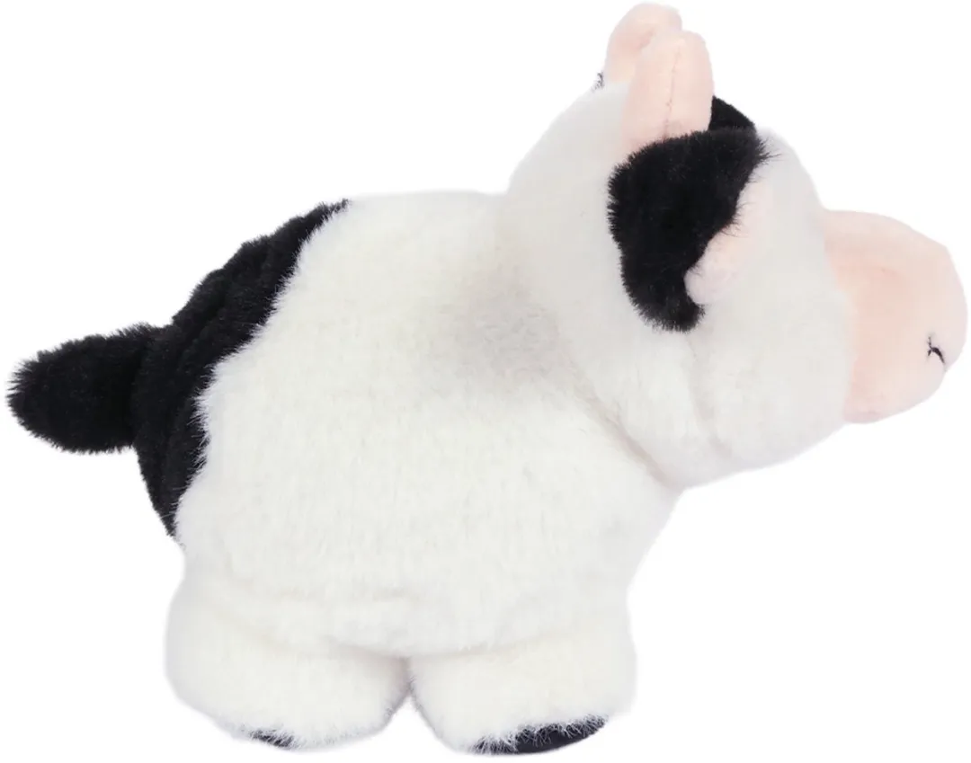 PIA Soft Toys Pluche Koe 15cm - Wit/Zwart