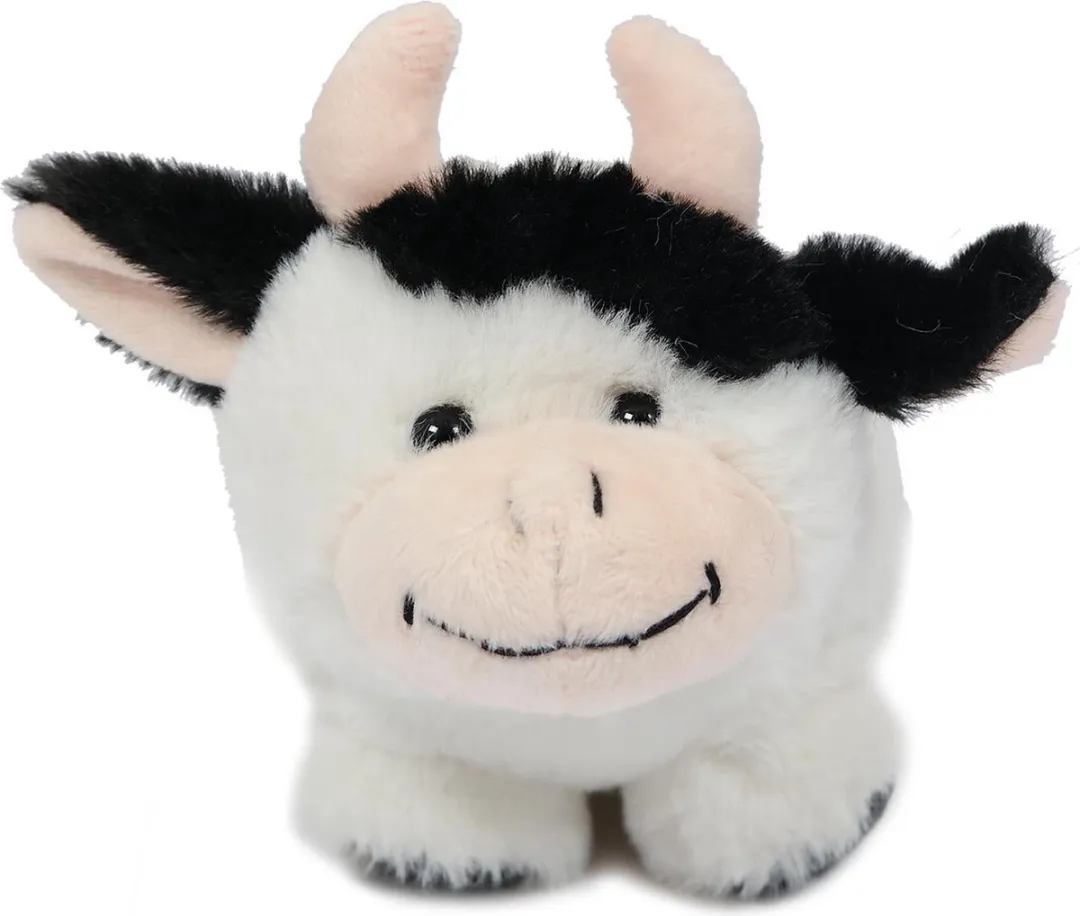 PIA Soft Toys Pluche Koe 15cm - Wit/Zwart