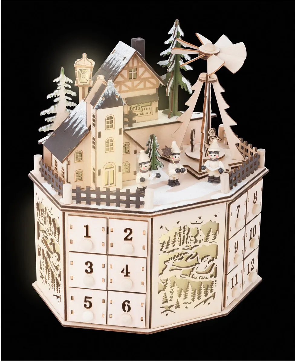 Small Foot Houten Adventskalender Kerst Landschap - Blank