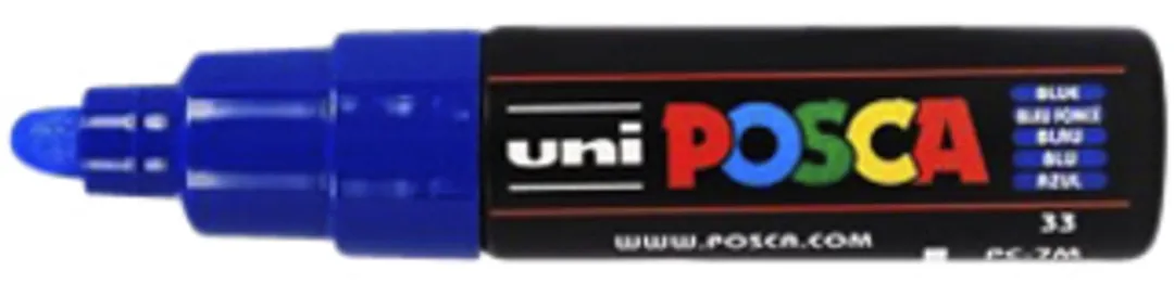 Posca PC-7M Markeerstift - Donkerblauw - 6 Stuks