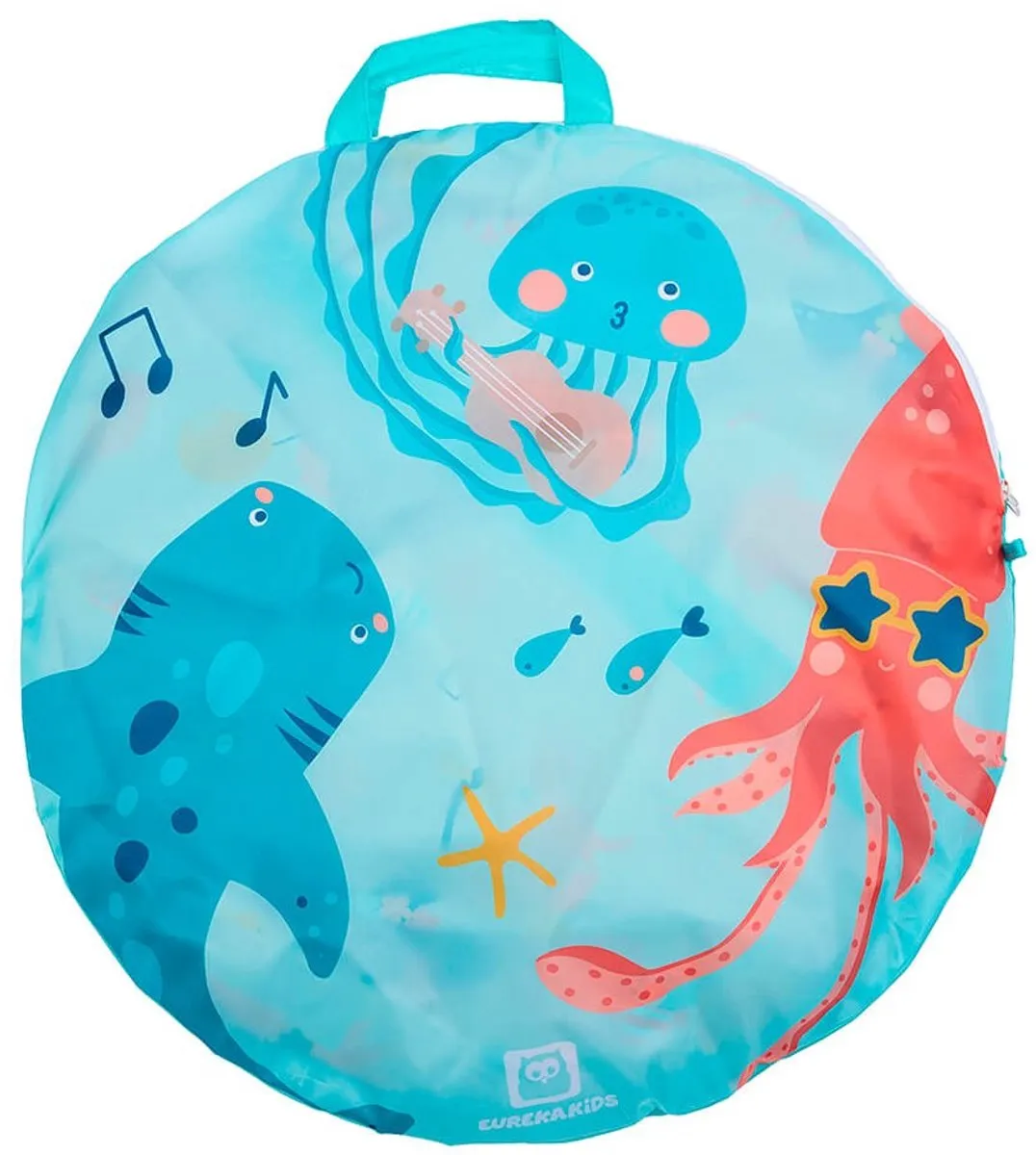 Eurekakids Pool Tent Pop-up Kinderzwembad - UV-bescherming Turquoise/Wit