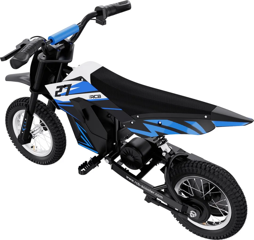 RCB R9X Elektrische Kinder Crossmotor 36V - Blauw/Zwart