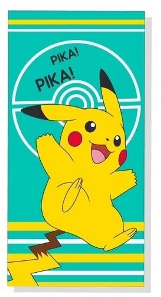 Nintendo Pokémon Pikachu Strandlaken 140x70cm - Lichtblauw