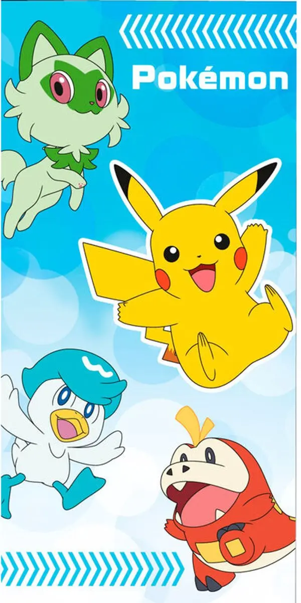 Nintendo Pokémon Pikachu Strandlaken 140x70cm - Lichtblauw - afbeelding 3 van 4