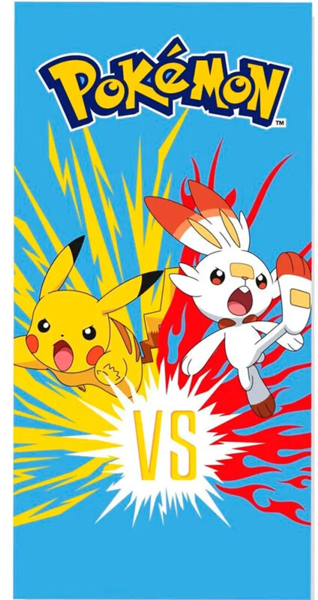 Nintendo Pokémon Pikachu Strandlaken 140x70cm - Lichtblauw - afbeelding 4 van 4