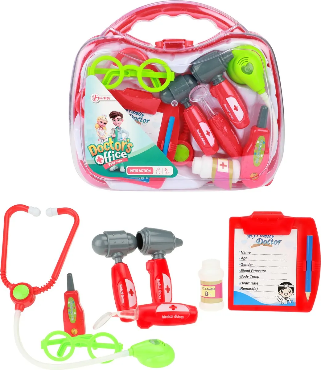 Toi-Toys Doktersset met Stethoscoop - 8-delig - Multicolor