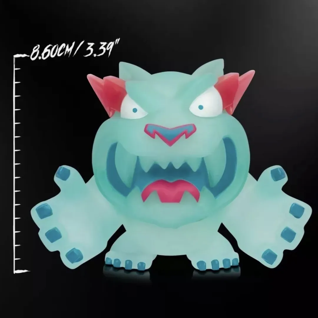 Moose Toys Glow Panther Mr. Beast Lab Vinylfiguur 8,8cm - Blauw