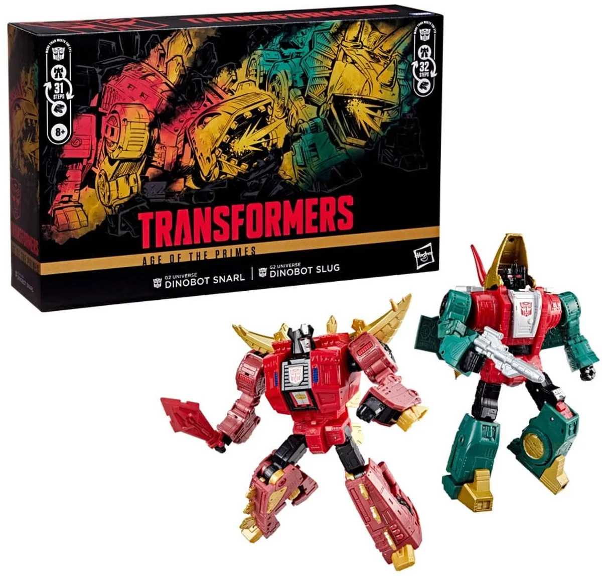 Hasbro Transformers G2 Universe Dinobots Snarl & Slug Action Figuur - 19cm - Multi
