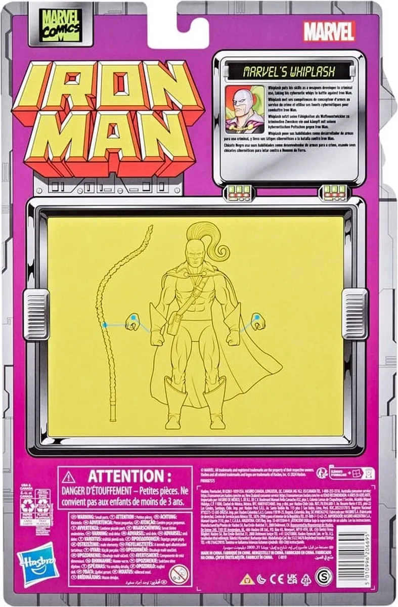 Hasbro Marvel Legends Iron Man Whiplash Action Figure 15cm - Multi - afbeelding 6 van 6