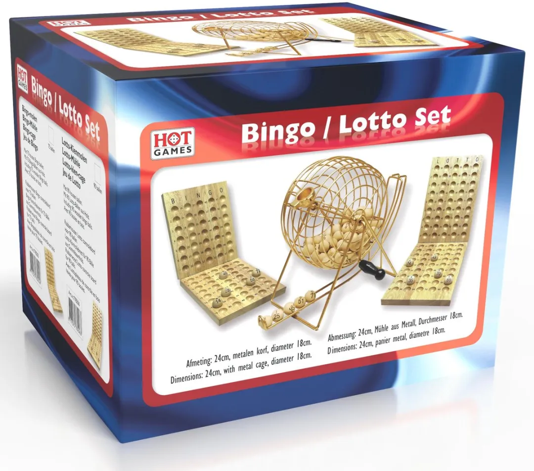 HOT Games Bingo Molen Set 24cm - 75 Houten Ballen