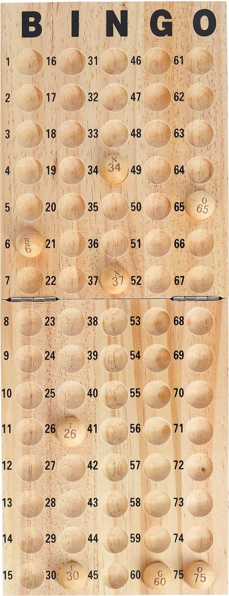 HOT Games Bingo Molen Set 24cm - 75 Houten Ballen