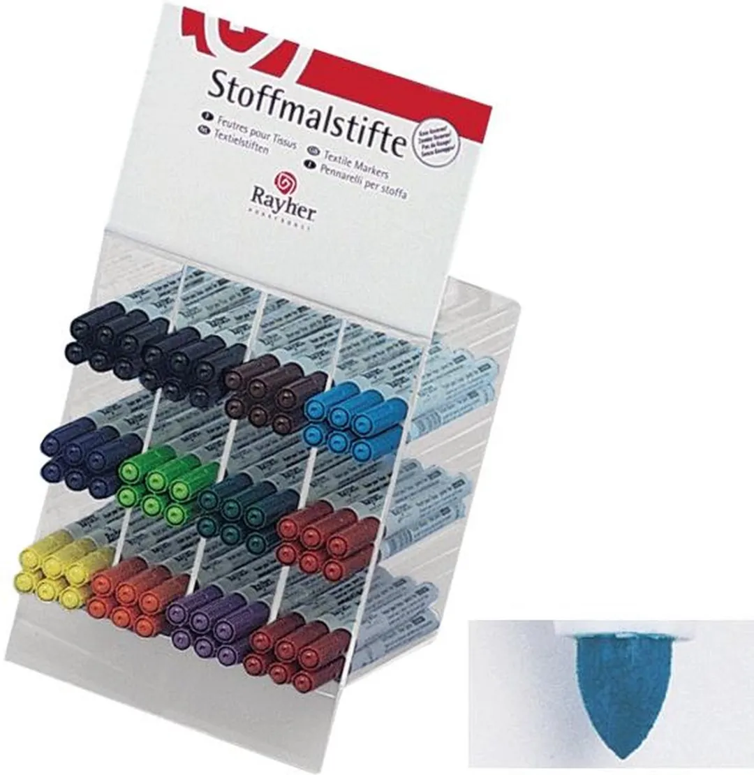 Rayher Textielstift Blauw - Fijne punt
