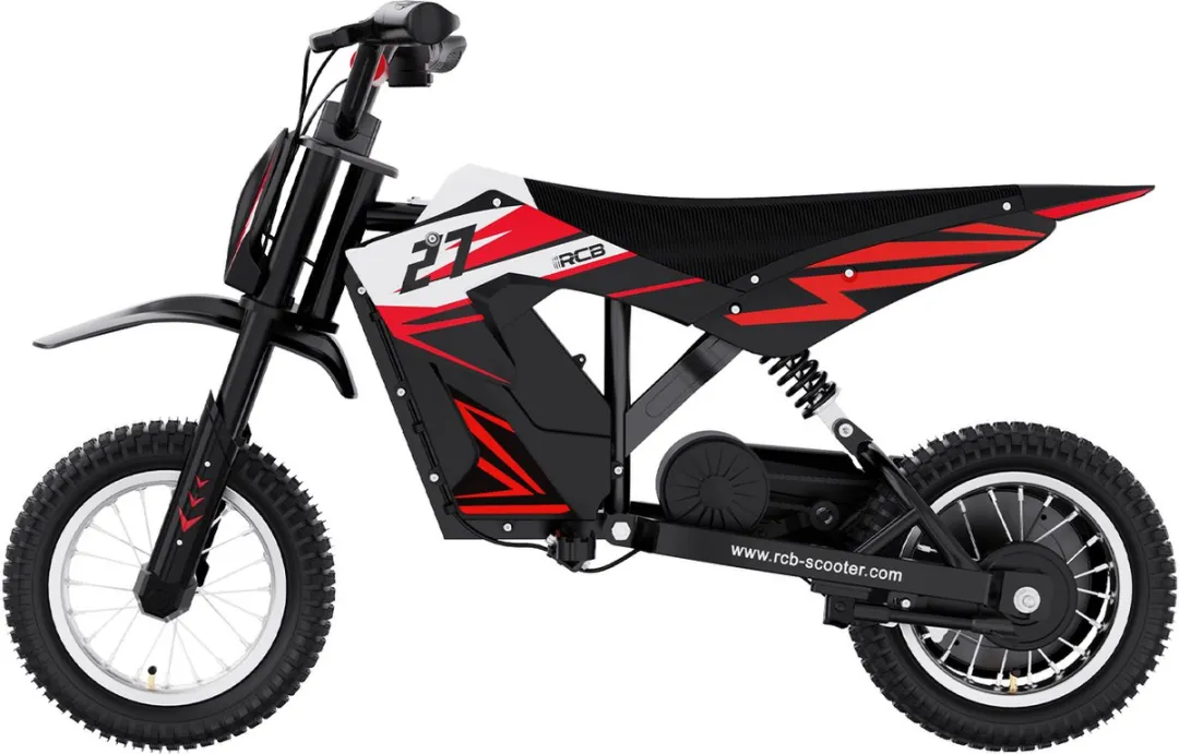 RCB R9X Elektrische Kinder Crossmotor 36V - 1 Accu - Rood/Zwart
