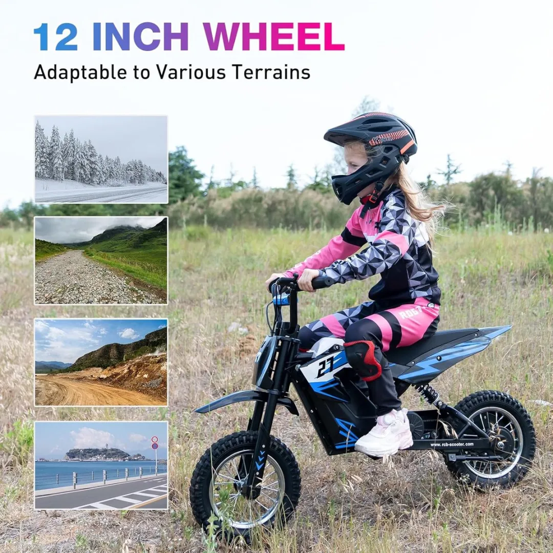 RCB R9X Elektrische Kinder Crossmotor 36V - 1 Accu - Rood/Zwart - afbeelding 6 van 6