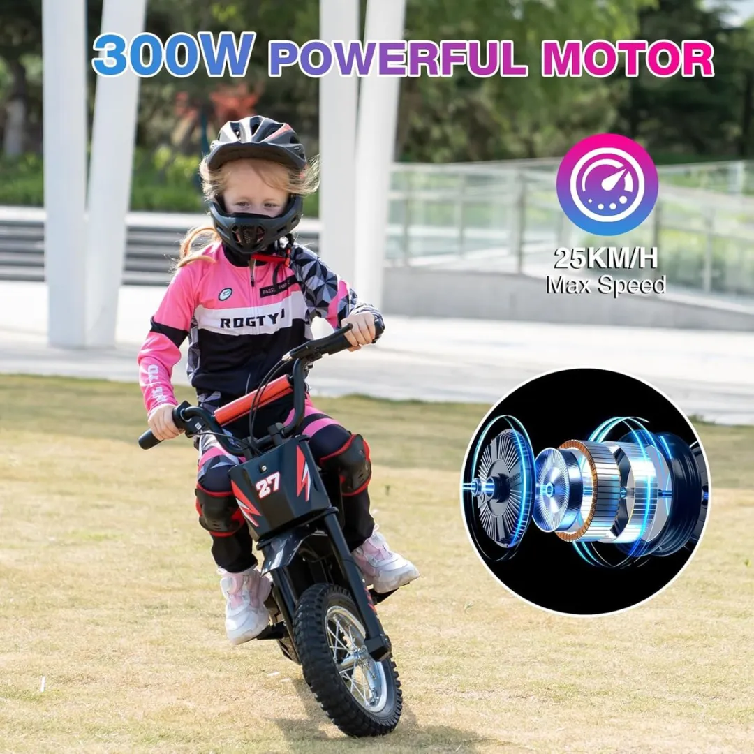 RCB R9X Elektrische Kinder Crossmotor 36V - 1 Accu - Rood/Zwart