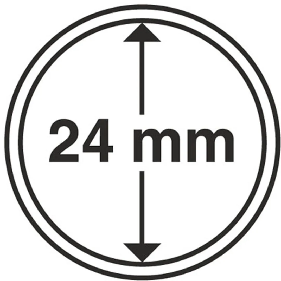 Leuchtturm Muntcapsules Ø24mm - 10 Stuks Glashelder
