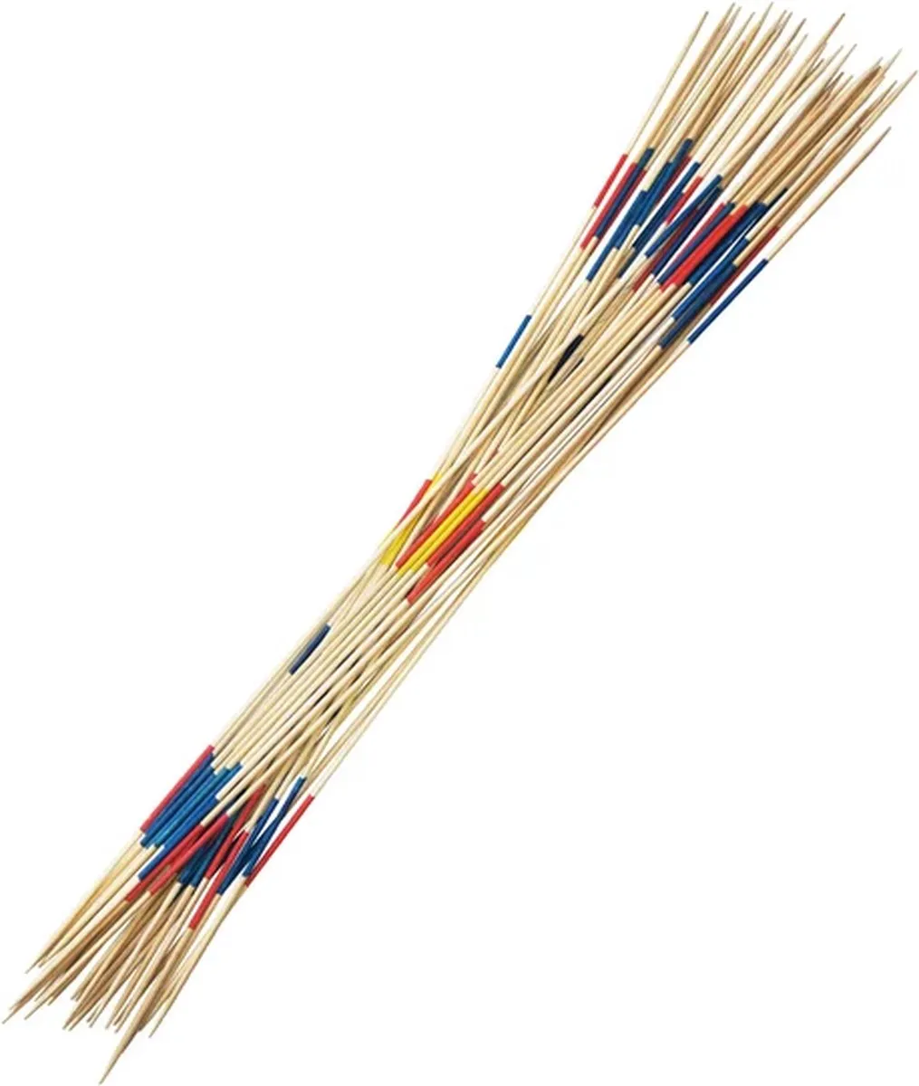 Mikado XXL houten spel 31 stokken multicolor educatief speelgoed.
