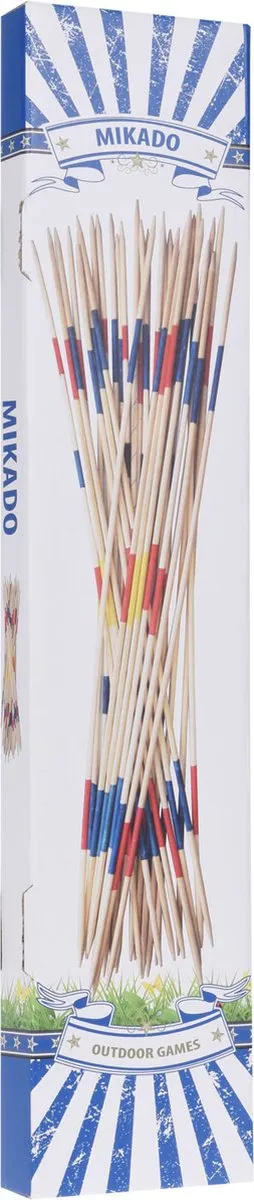 Mikado XXL houten spel 31 stokken multicolor educatief speelgoed.
