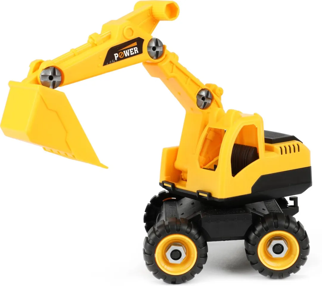 Toi-Toys Bouwvoertuigen Kiepwagen & Bulldozer 27x29,5cm Geel - MPN 20585A