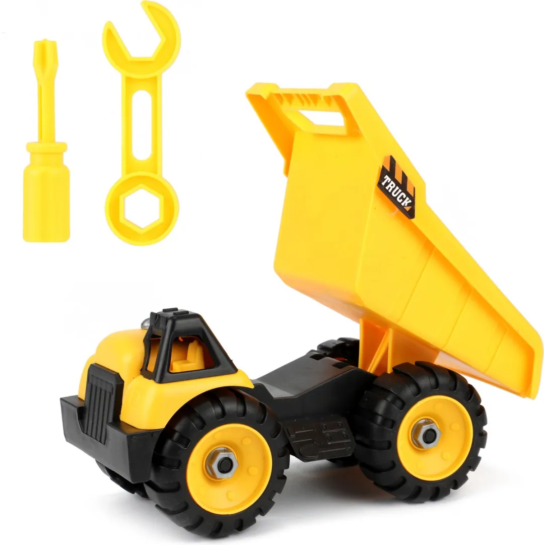 Toi-Toys Bouwvoertuigen Kiepwagen & Bulldozer 27x29,5cm Geel - MPN 20585A