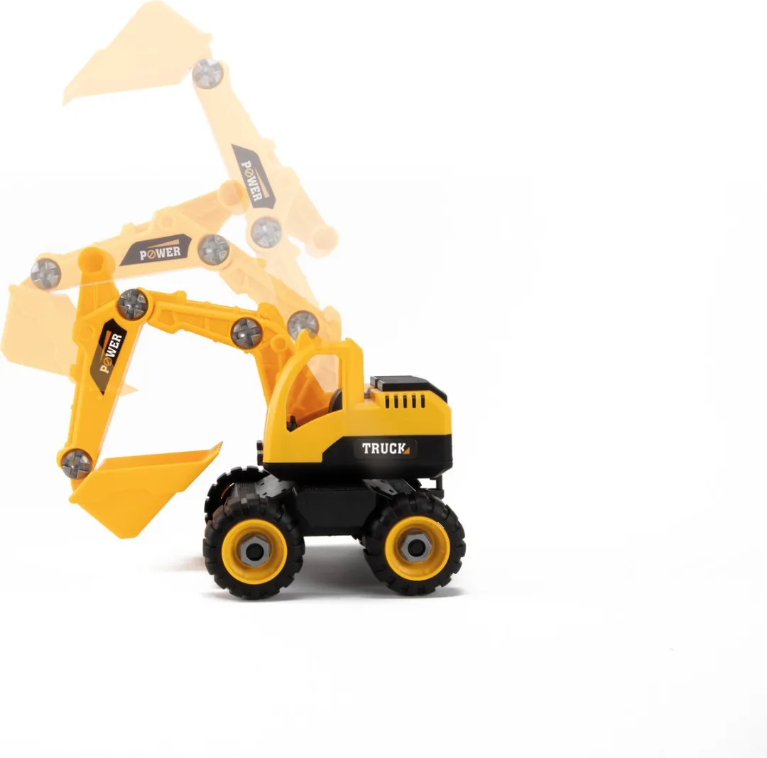 Toi-Toys Bouwvoertuigen Kiepwagen & Bulldozer 27x29,5cm Geel - MPN 20585A
