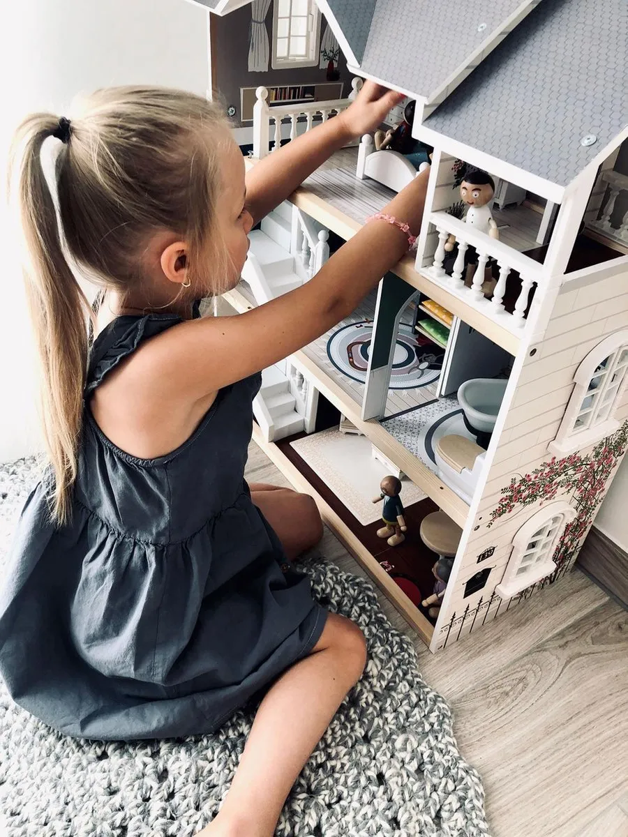 Small Foot Urban Villa Houten Poppenhuis - 13-delig Wit