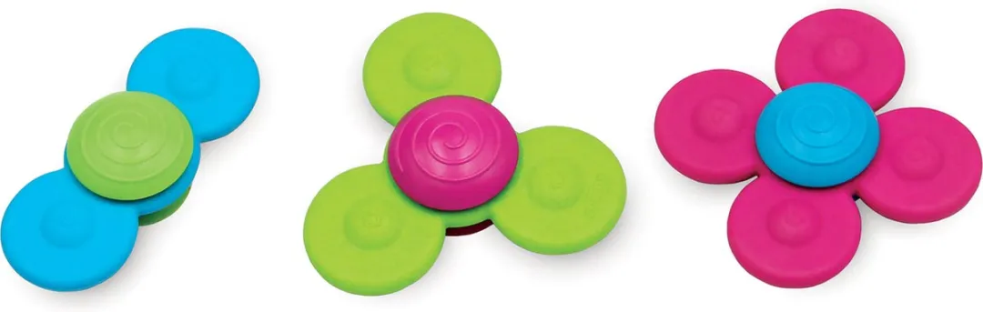 Fat Brain Toys Activity Speelset Spinners - 3-delig - Blauw