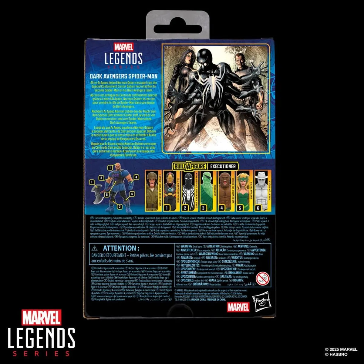 Hasbro Marvel Legends Dark Avengers Spider-Man - 15cm - Multicolor - afbeelding 6 van 6