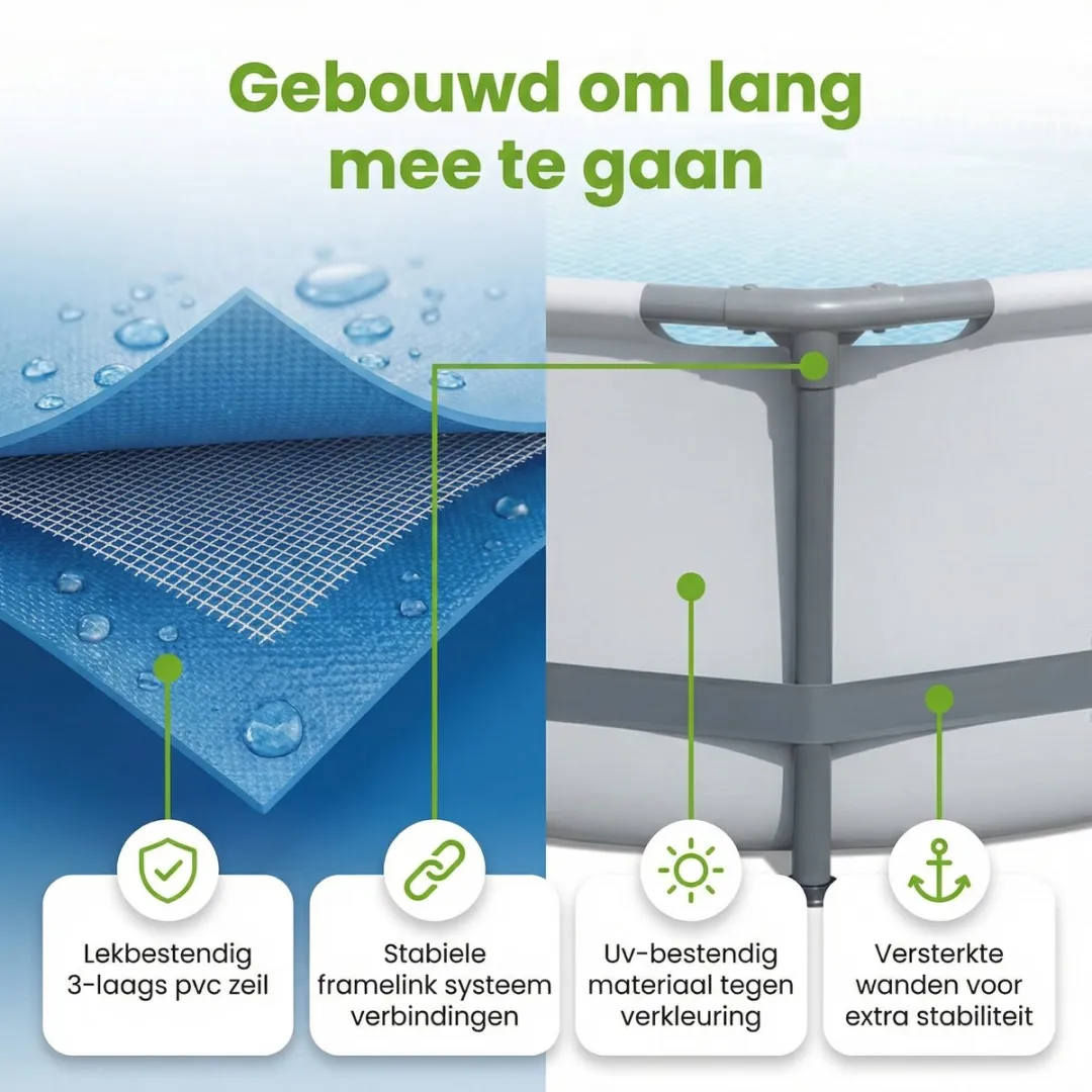 Bestway Steel Pro MAX Zwembad 427x107cm - Grijs - 15.232L