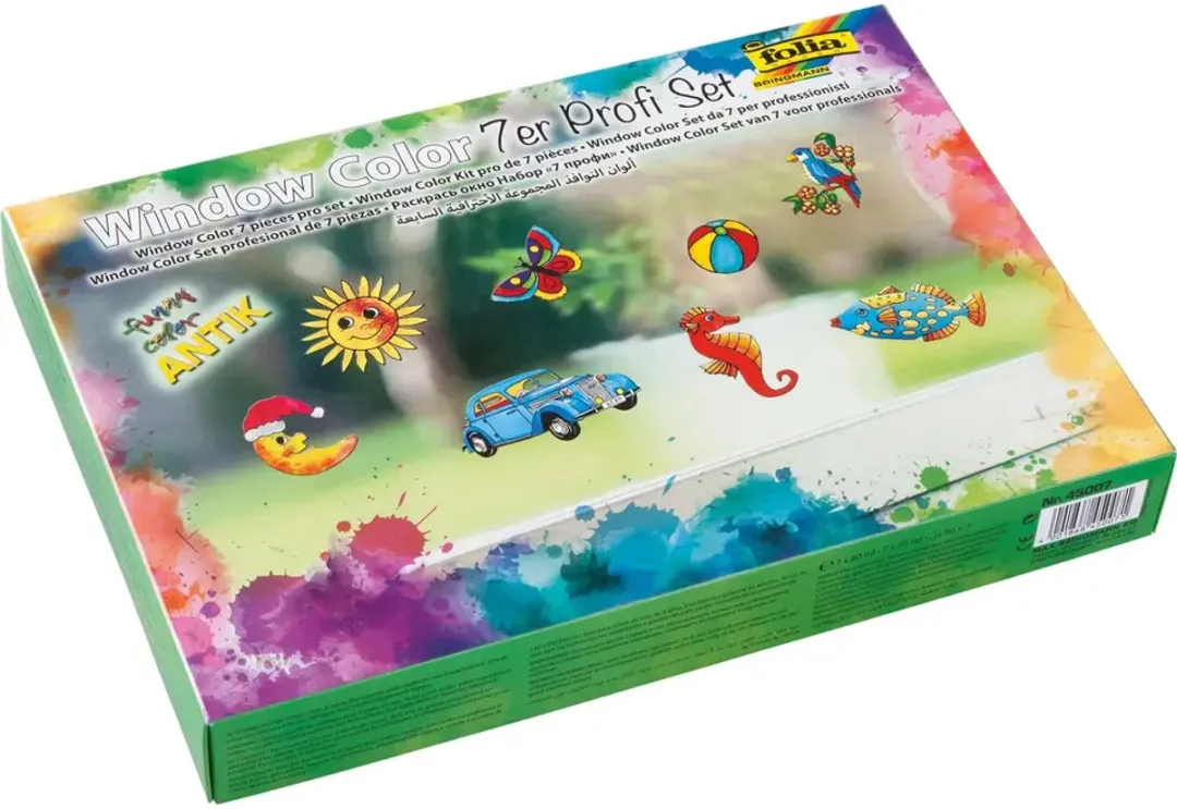 Folia Funny Window Color Glasverfset - 7-delig
