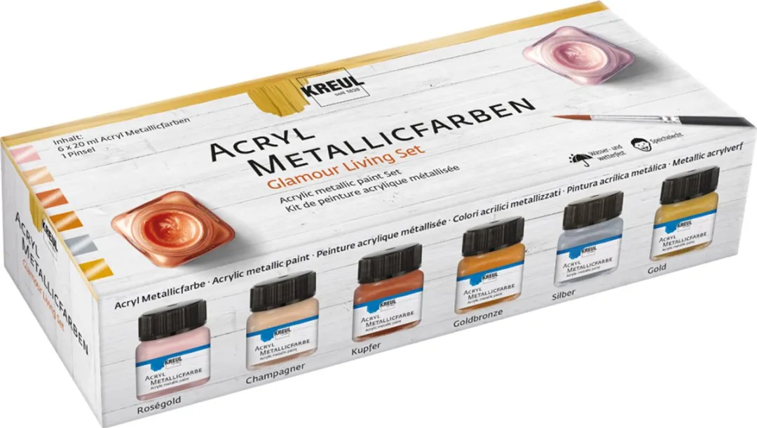 Kreul Acryl Metallic Verf Glamour Living Set