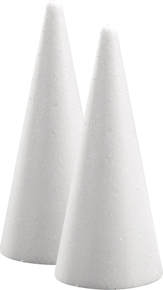 Rayher Piepschuim Spitse Kegel 2 Stuks