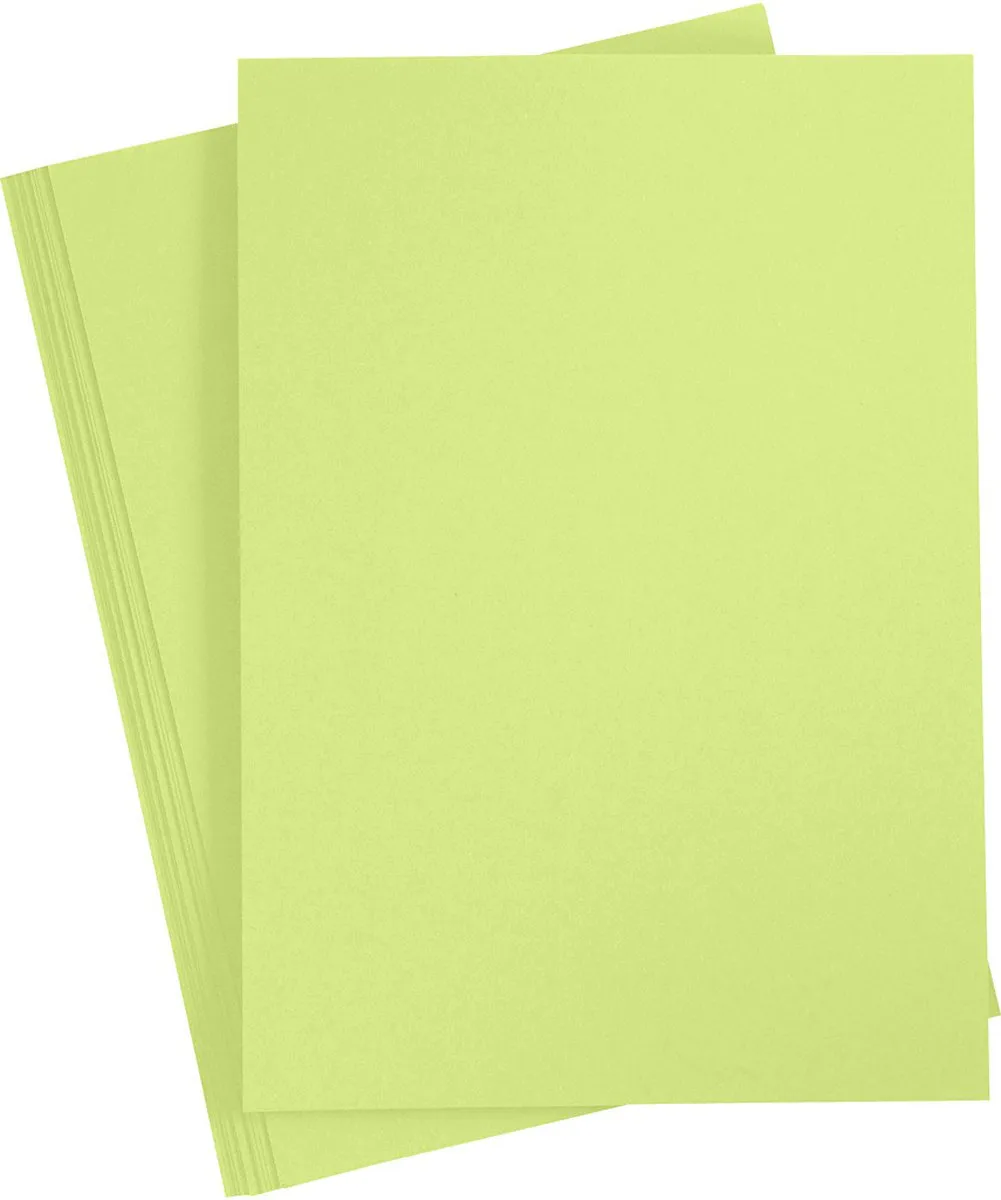 Creativ Company Gekleurd Karton A4 Limegroen