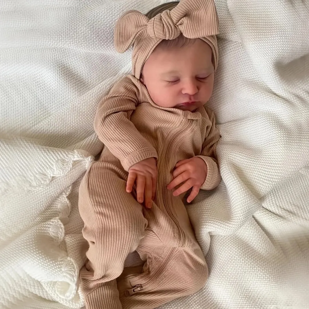 ECTEATOY Reborn Baby Pop Meisje 50cm - Beige