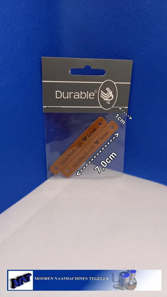 Durable Lederen Labels Donker 7x1cm