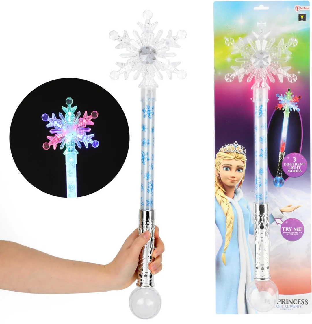 Toi-Toys Ice Princess Toverstaf Sneeuwvlok - Transparant