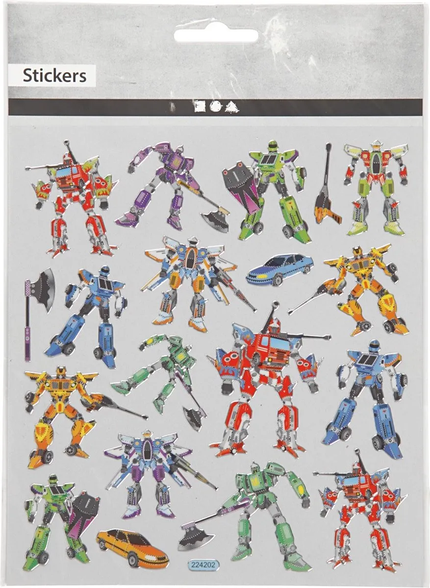 Creativ Company Transformers Stickers - 19 Stuks - Multicolor