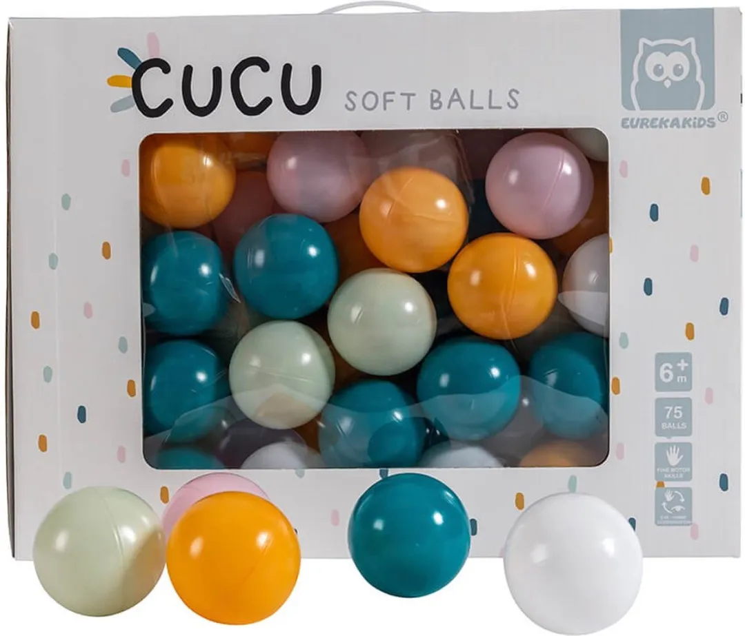 Eurekakids Baby Ballenset 75 Stuks - Pastelkleuren