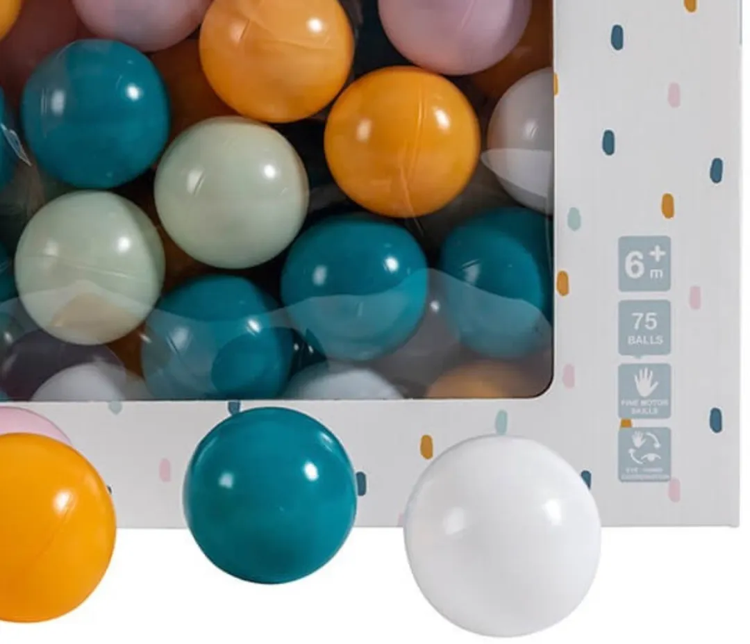 Eurekakids Baby Ballenset 75 Stuks - Pastelkleuren