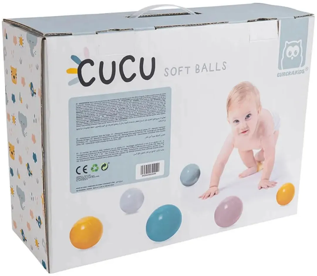 Eurekakids Baby Ballenset 75 Stuks - Pastelkleuren
