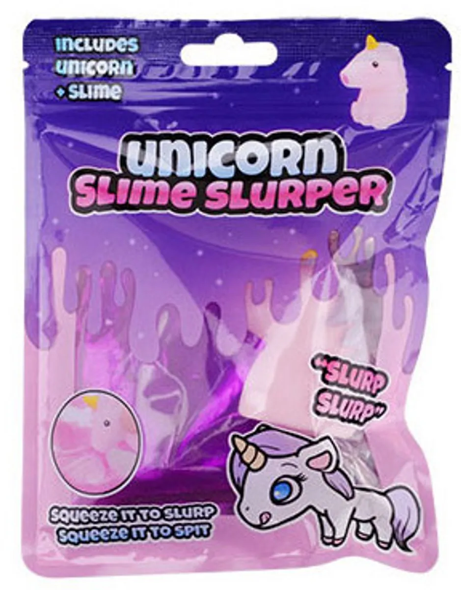 Johntoy Eenhoorn Slime Slurpers - Verschillende kleuren - afbeelding 6 van 6
