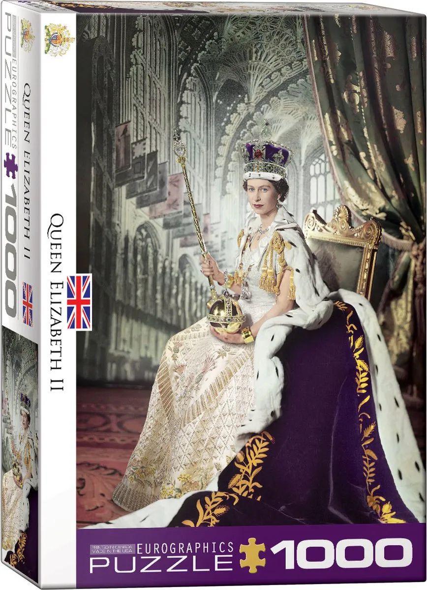Eurographics Queen Elizabeth II Legpuzzel 1000 Stuks - Multicolor